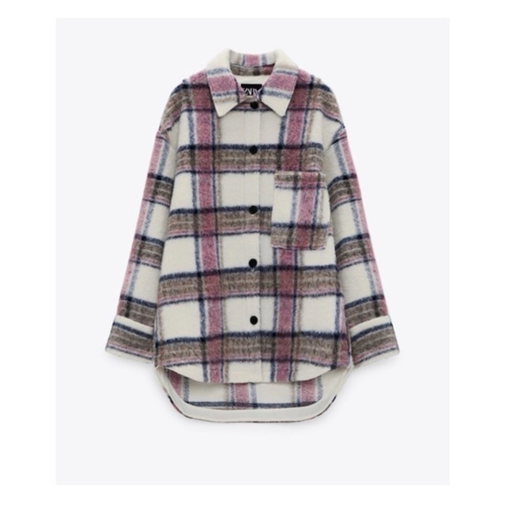 Cozy Zara plaid knit jacket
